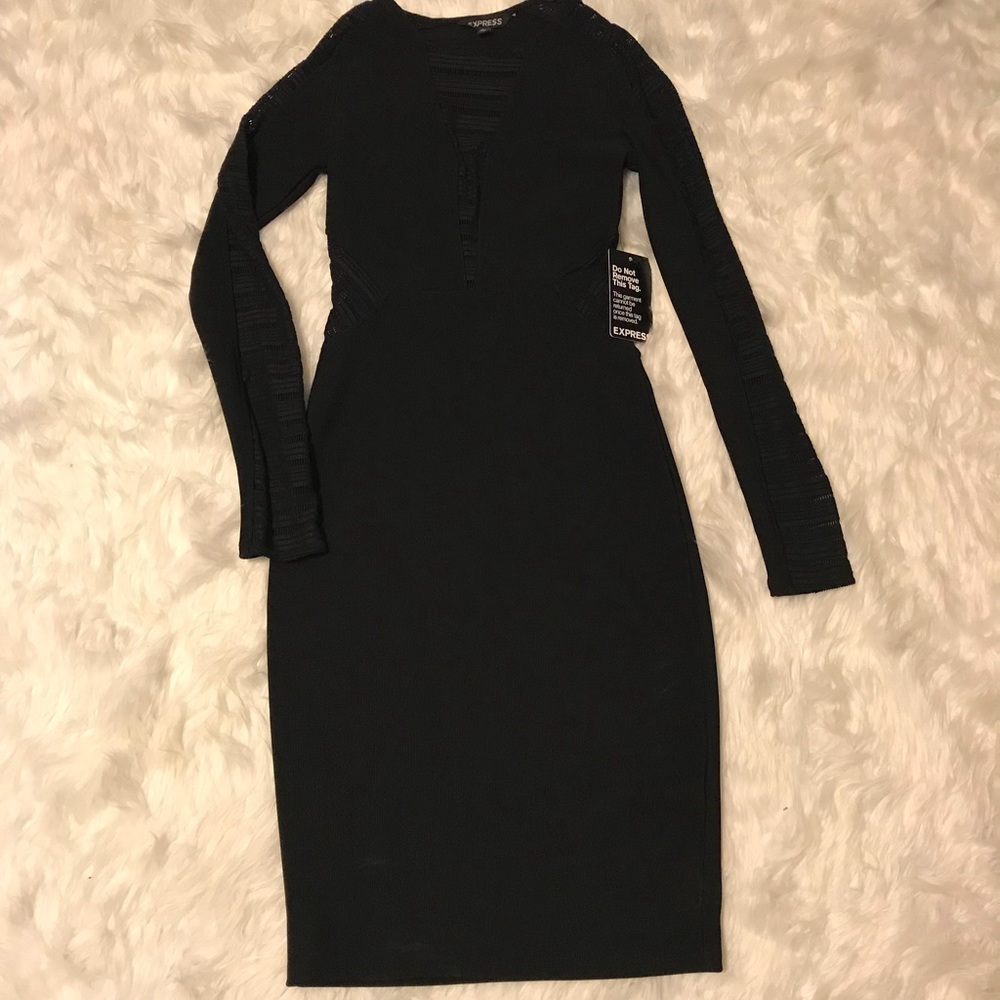 Express bodycon cutout dress